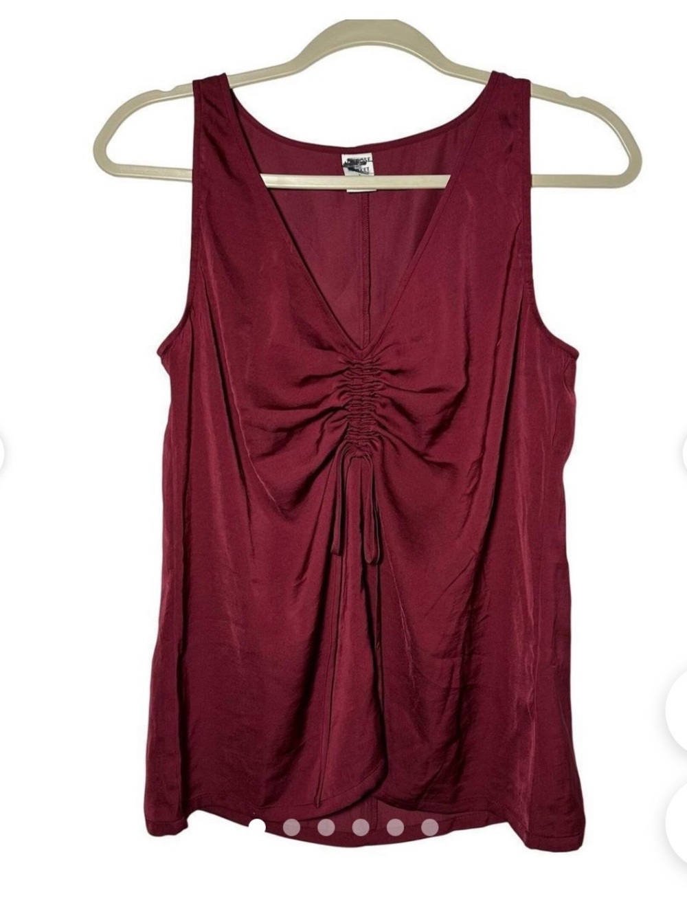 Melrose and Market Sleeveless Ruched Front Camisole - Burgundy